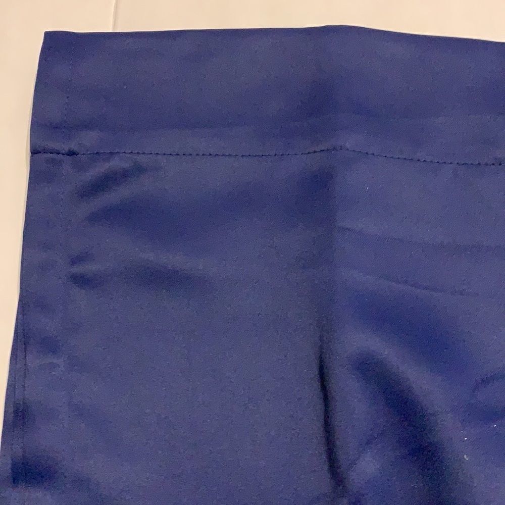 One navy blue panel window curtain. 80 x 42